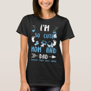 Twins Ik ben zo schattig mam en pap verdubbeld hun T-shirt
