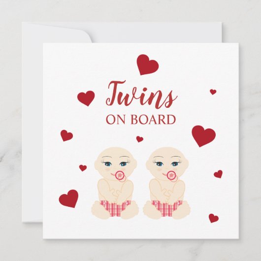 Twins Illustration in Red Design (Voorkant)