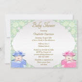 Twins in Cadebox Rozen Baby shower Kaart (Achterkant)