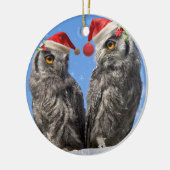 Twins kerstversiering keramisch ornament (Links)