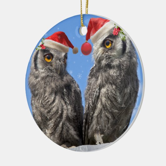 Twins kerstversiering keramisch ornament (Links)