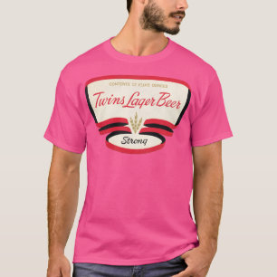 Twins Lager Bier Retro Defunct Breweriana T-shirt