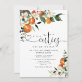 Twins Little Cuties baby shower-uitnodiging Kaart (Voorkant)