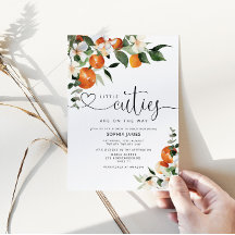 Twins Little Cuties baby shower-uitnodiging