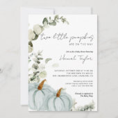 Twins Little Pumpkin Boys Herfst Baby shower Kaart (Voorkant)