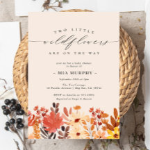 Twins Little Wildflower Flower Baby shower