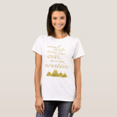Twins Mateligity T-Shirt Gold Foil Quote (Voorkant volledig)