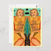 Twins Matisse Style Briefkaart (Voorkant / Achterkant)