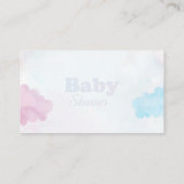 Twins Meisje Jongen Beer Vliegtuig Baby shower Informatiekaartje (Achterkant)