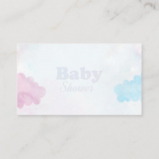 Twins Meisje Jongen Beer Vliegtuig Baby shower Informatiekaartje (Achterkant)