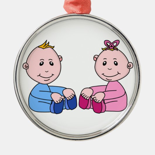 TWINS METALEN ORNAMENT (Voorkant)