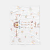 Twins Milestone Deken Regenboog Maan Stippen, Baby (Voorkant)