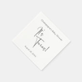 Twins Modern Script-Baby shower Servet (Hoek)