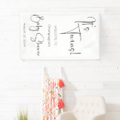 Twins Modern Script-Baby shower Spandoek (Insitu)
