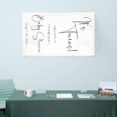 Twins Modern Script-Baby shower Spandoek (Beurs)