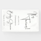 Twins Modern Script-Baby shower Spandoek (Horizontaal)