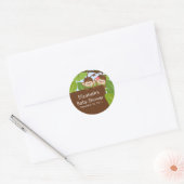 Twins Monkey Oerwoud Safari Baby shower Sticker (Envelop)