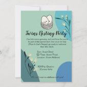 Twins Nesting-feestouders worden baby shower Kaart (Voorkant)