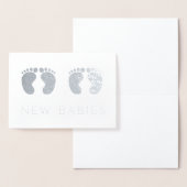 Twins New Babies Silver Folie Kaarten (Display)