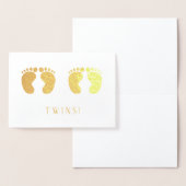 Twins New baby Gold Folie Kaarten (Display)