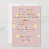 Twins Nieuwe Aankomst Aankondiging (Achterkant)