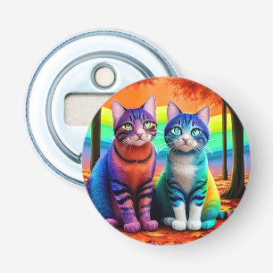 Twins of Cats Digitale Art-56467 Button Flesopener