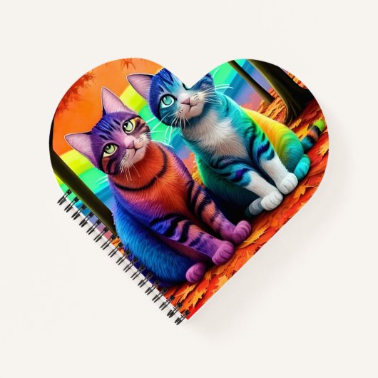Twins of Cats Digitale Art-56467 Notitieboek (Voorkant)