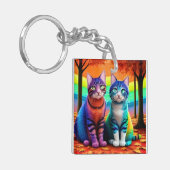 Twins of Cats Digitale Art-56467 Sleutelhanger (Voorkant Links)