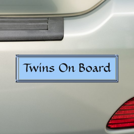 Twins on board Blue Bumpersticker by Heard_ (Op auto)