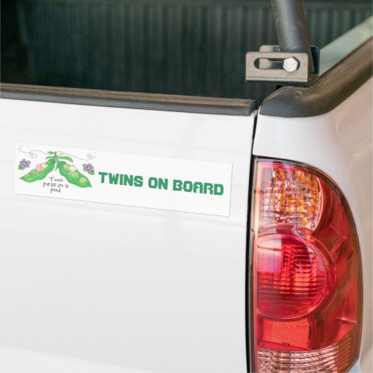 Twins on board bumpersticker (Op Truck)