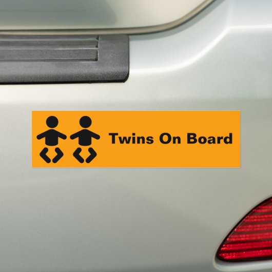 Twins on board bumpersticker (Op auto)