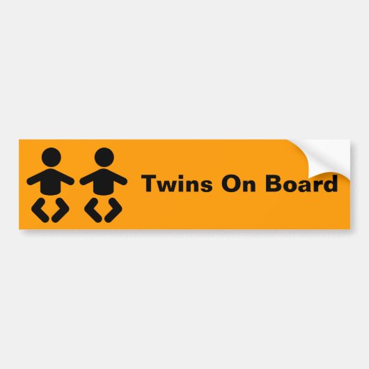 Twins on board bumpersticker (Voorkant)