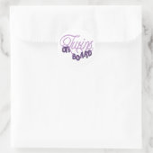 Twins on board ronde sticker (Tas)