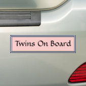 Twins on board roze Bumpersticker door Heard_ (Op auto)