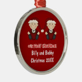 Twins:  Ons eerste kerstfeest  Metalen Ornament (Rechts)