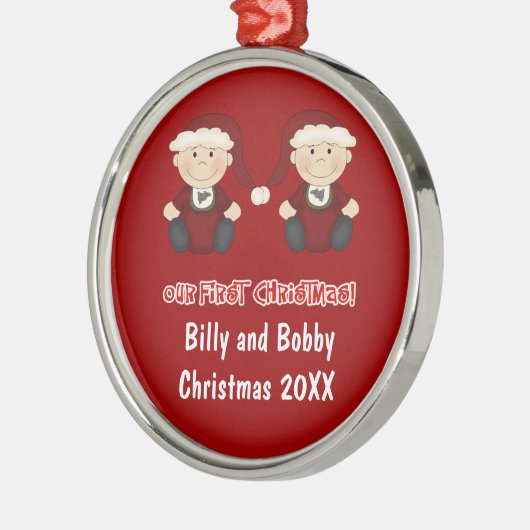 Twins:  Ons eerste kerstfeest  Metalen Ornament (Links)