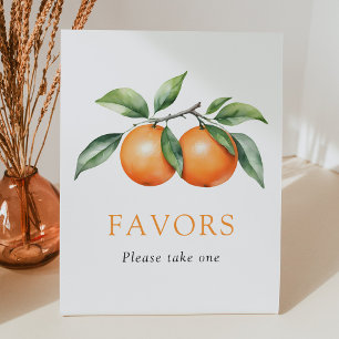 Twins Oranje Baby shower Favorieten teken Reclamebord Met Voetstuk