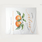 Twins Oranje Baby showers achtergrond Wandkleed (Voorkant (horizontaal))