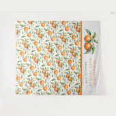 Twins Oranje Baby showers achtergrond Wandkleed (Voorkant (horizontaal))