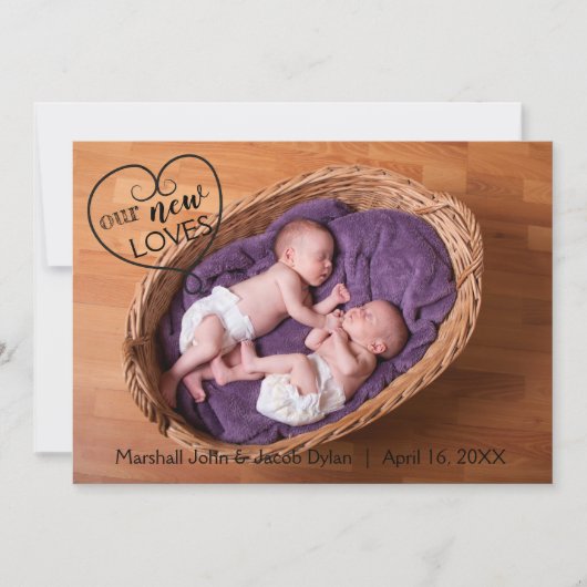 Twins Our New Loves - Aankondiging van de geboorte (Voorkant)
