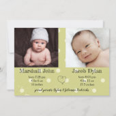 Twins Our New Loves - Aankondiging van de geboorte (Achterkant)