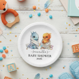 Twins Phoenix Dragon Fantasy Magisch Papieren Bordje