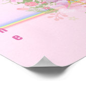 Twins Pink Flamingo Baby shower gepersonaliseerd Poster (Hoek)