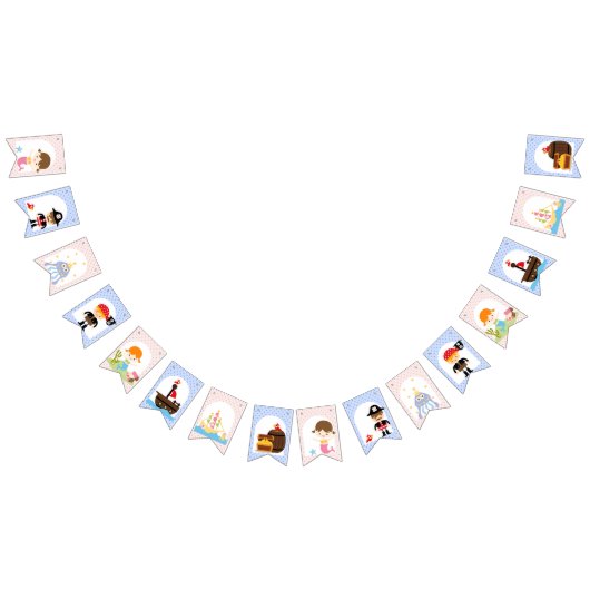 Twins Pirate Mermaids roze blauw meisje verjaardag Vlaggetjes (Alle)