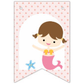 Twins Pirate Mermaids roze blauw meisje verjaardag Vlaggetjes (Eerste vlag)