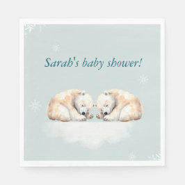 Twins Polar Beer Baby shower servetten