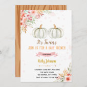 Twins pompoen douche uitnodiging