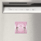  Twins Princess Baby shower Save the Date Magneet (Insitu (Vaatwasser))