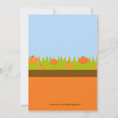 Twins Pumpkin Picking Birthday Party Invitation Kaart (Achterkant)