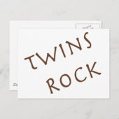 Twins Rock Briefkaart (Voorkant / Achterkant)